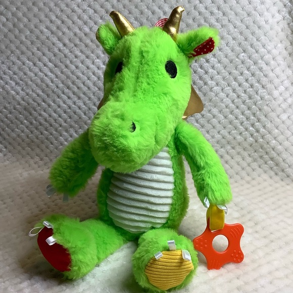 Make Believe Ideas Plush Dragon Sensory Snuggables Stuffed Animal with Chime Toy - Picture 9 of 14